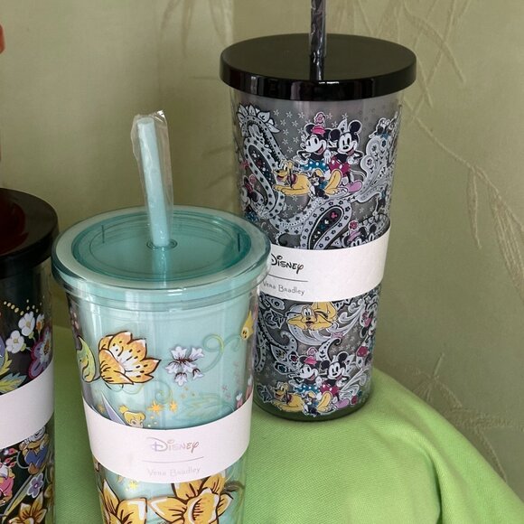 VERA BRADLEY DISNEY TUMBLER W/STRAW:NWT TINKER BELL, BAMBI, CLASSICS, or MICKEY - Picture 6 of 10